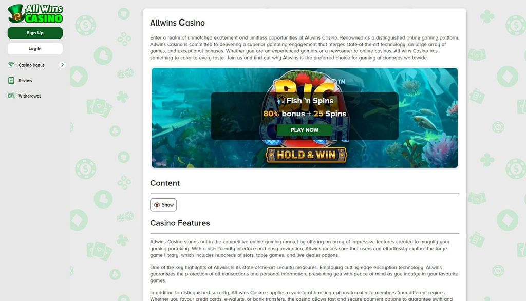 All Wins Online casino